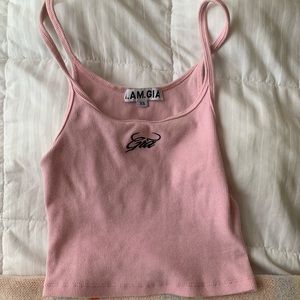 I.AM.GIA pink tail top